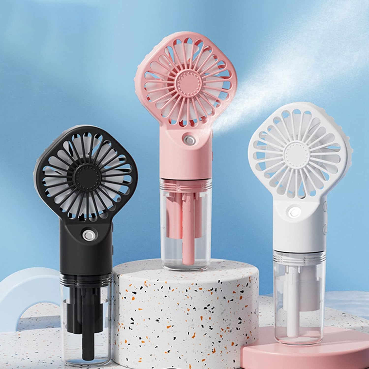 Outdoor Power Fan - Ventilatore Portatile a Spruzzo, Mini Umidificatore,