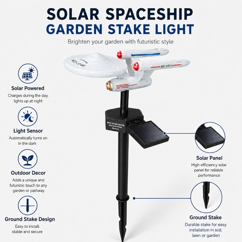 Outdoor Power Stake - Lampada Solare da Giardino Star Trek