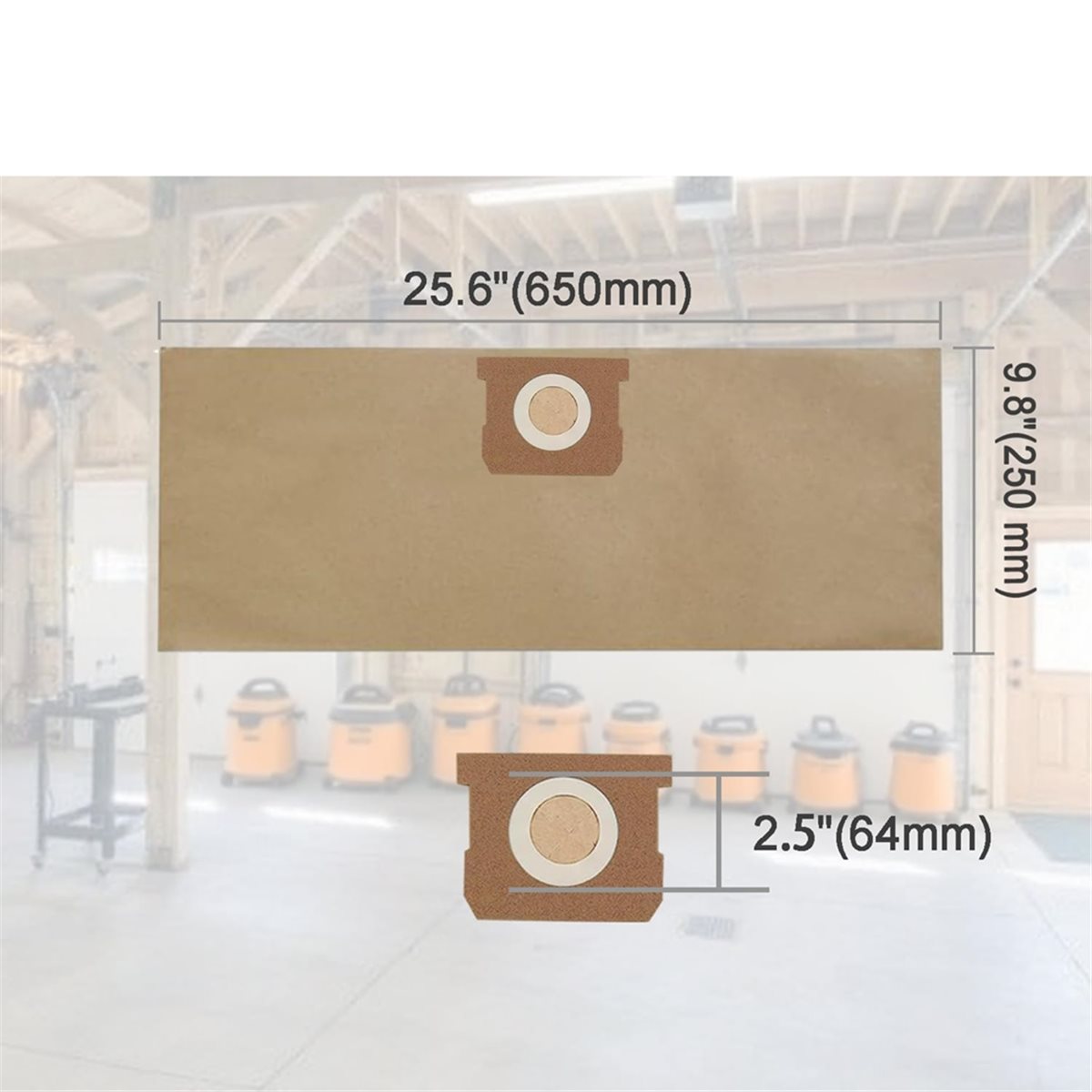 Wet Dry Vacuum Shop - Confezione IDS-12 25-1238 Sacchetti per aspirapolvere