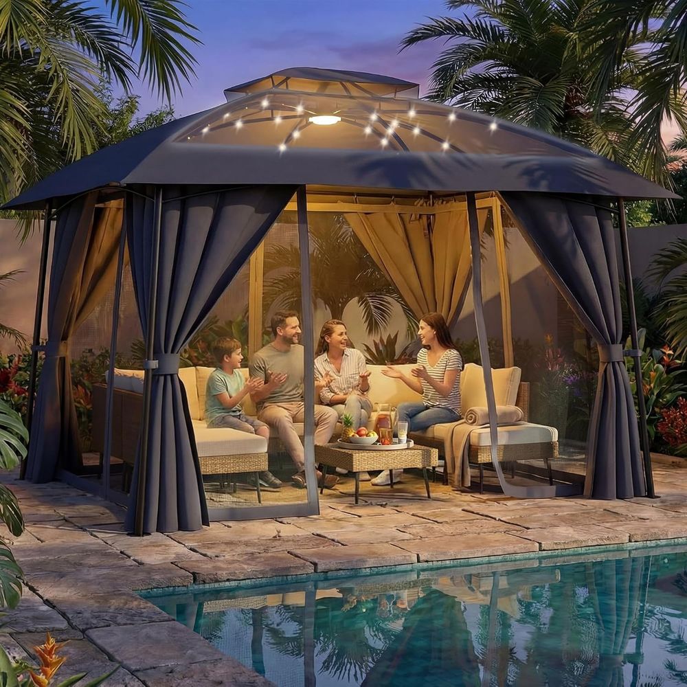 Outdoor Power For Gazebo - Gazebo da Esterno 1012 con Luci