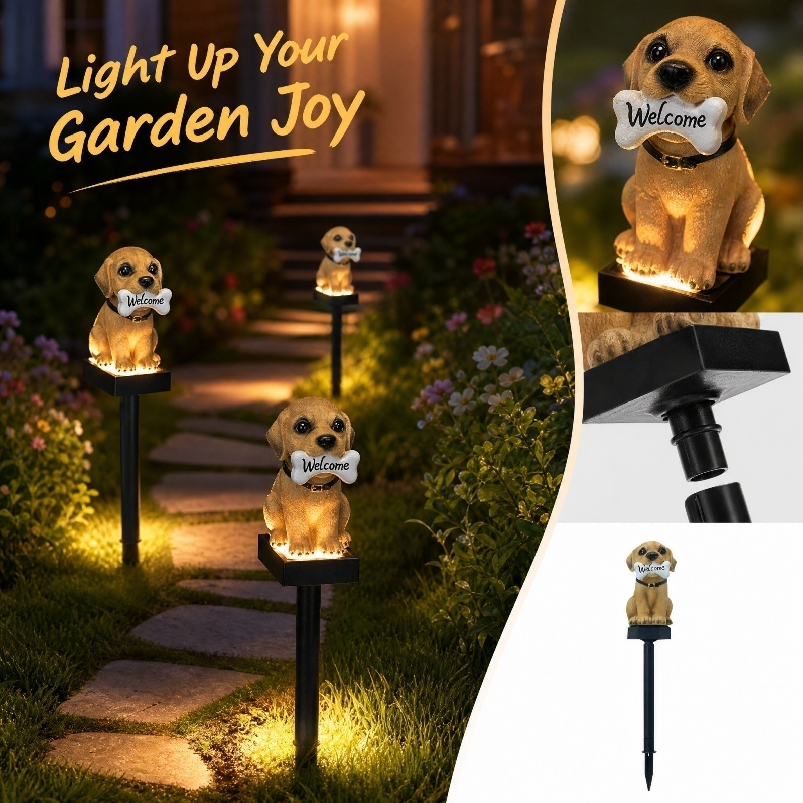 Outdoor Power Stake - Lampada a Energia Solare a Forma