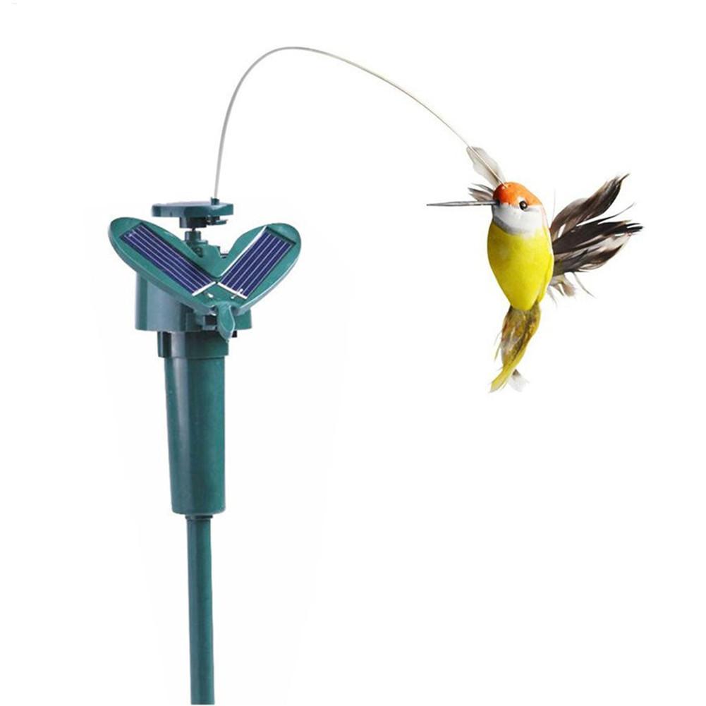 Outdoor Power Stake - 1pc uccello rotante solare divertente colibrì