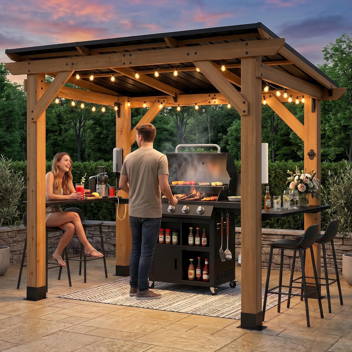 Outdoor Power For Gazebo - Gazebo per Barbecue in Legno di