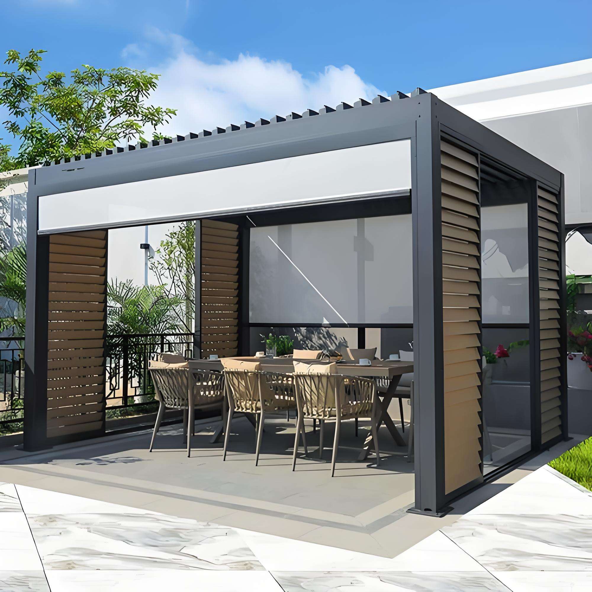 Pergola in alluminio motorizza - Outdoor Power For Gazebo recensione e prezzo