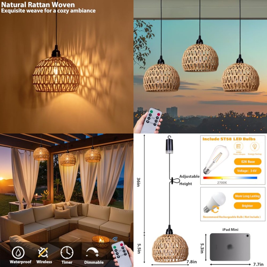 Lampadario da Esterno a Batter - Outdoor Power For Gazebo recensione e prezzo