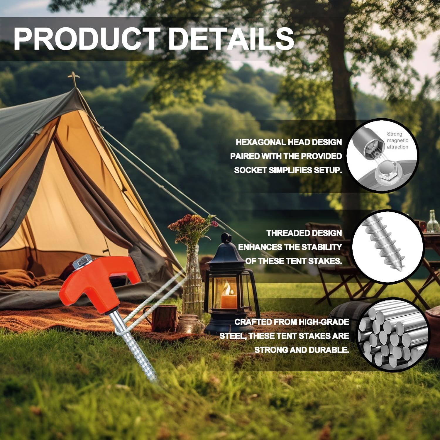 Picchetti per tenda a vite da  - Outdoor Power Stake recensione e prezzo